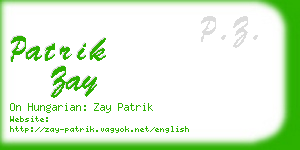 patrik zay business card